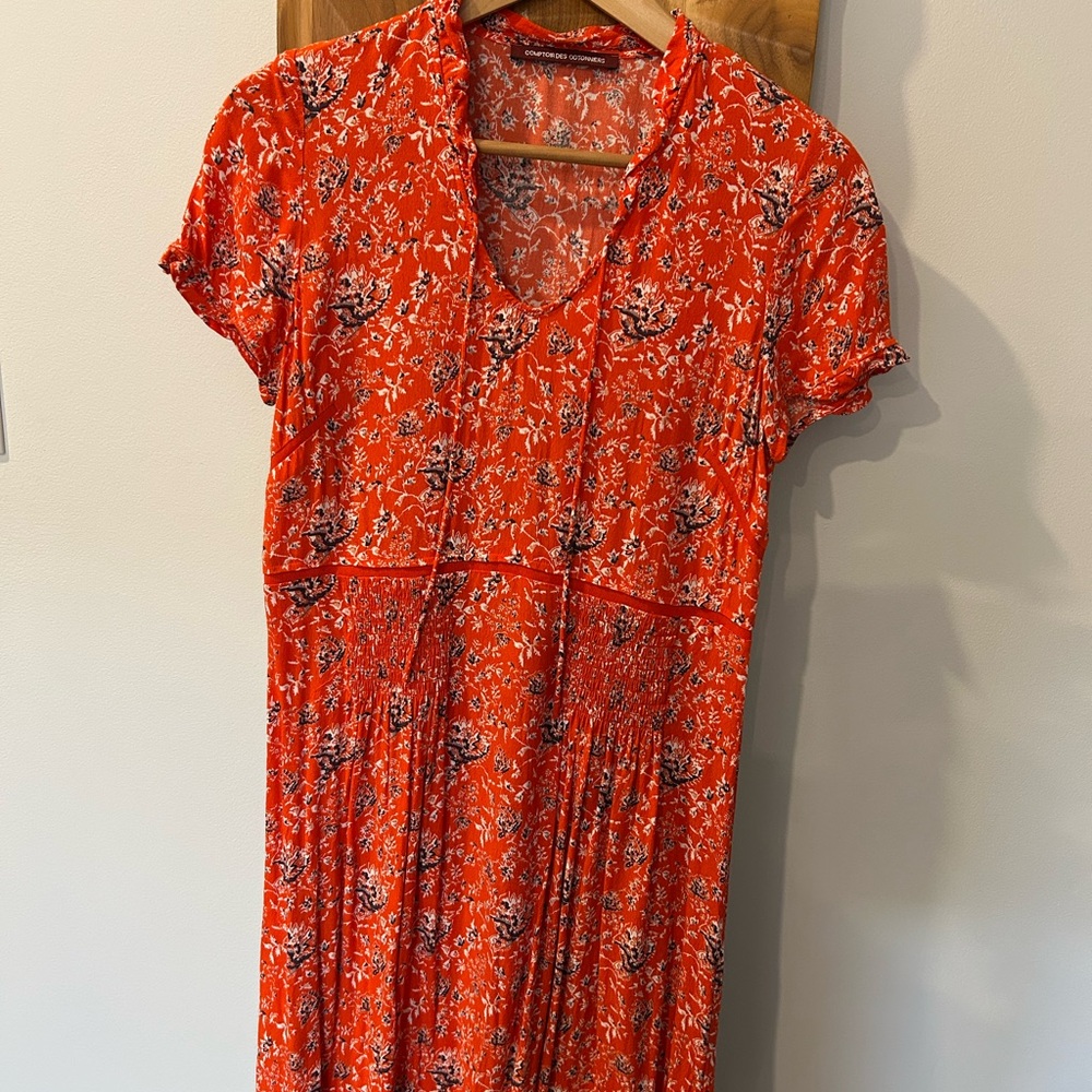 Comptoir Des Cotonniers Orange Red Sundress Size S